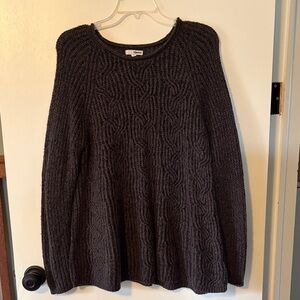 Sonoma Charcoal Cable Knit Sweater